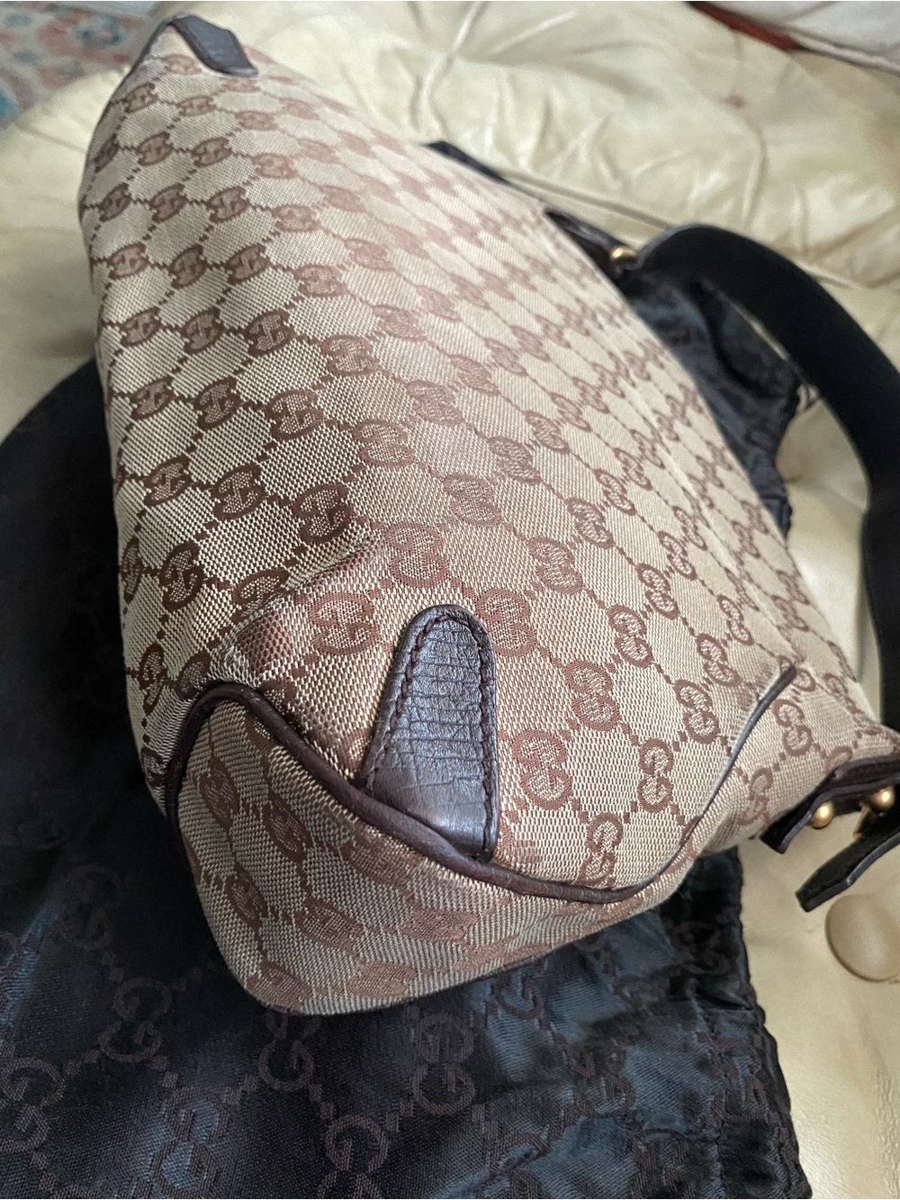 Gucci Tom Ford READ Chain Hobo Bag Flap Horse Bit GG Monogram Canvas - Picture 12 of 15